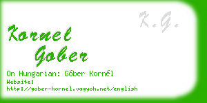 kornel gober business card