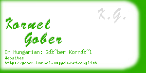 kornel gober business card